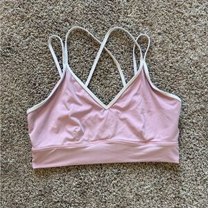 Women's Pink Strappy Sports Bra
